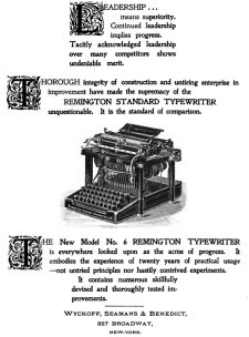 Remington No.6 ad, 1895