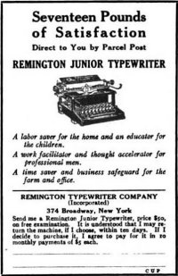 Remington Junior ad, 1916